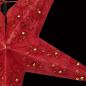 Preview: Baby Leela Zari Batik Red - Foldable glowing star, paper poinsettia with 5 points, 40 cm
